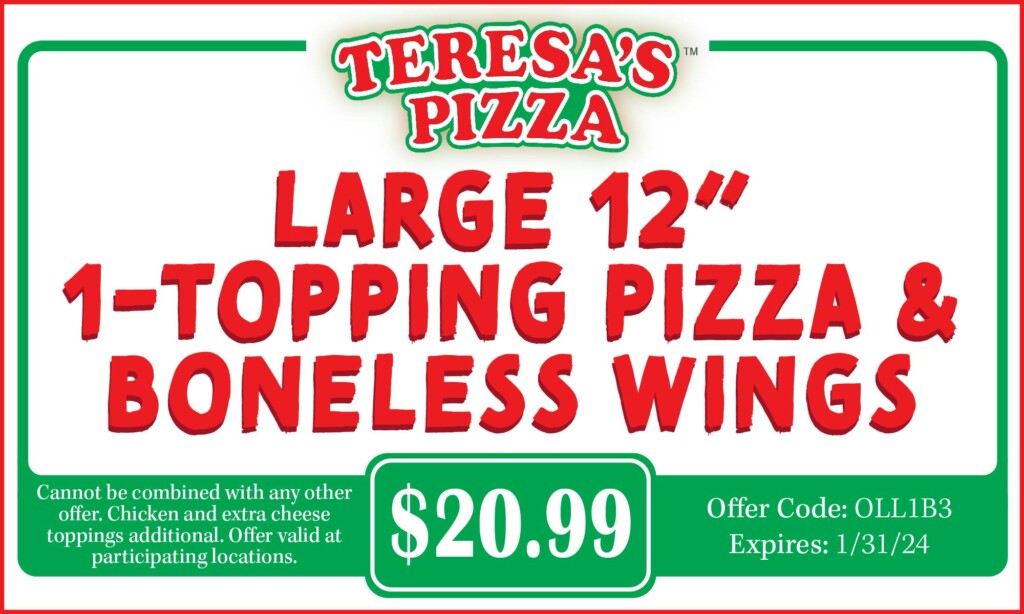 Coupons and Discounts for Teresa's Pizza, Wings and Subs